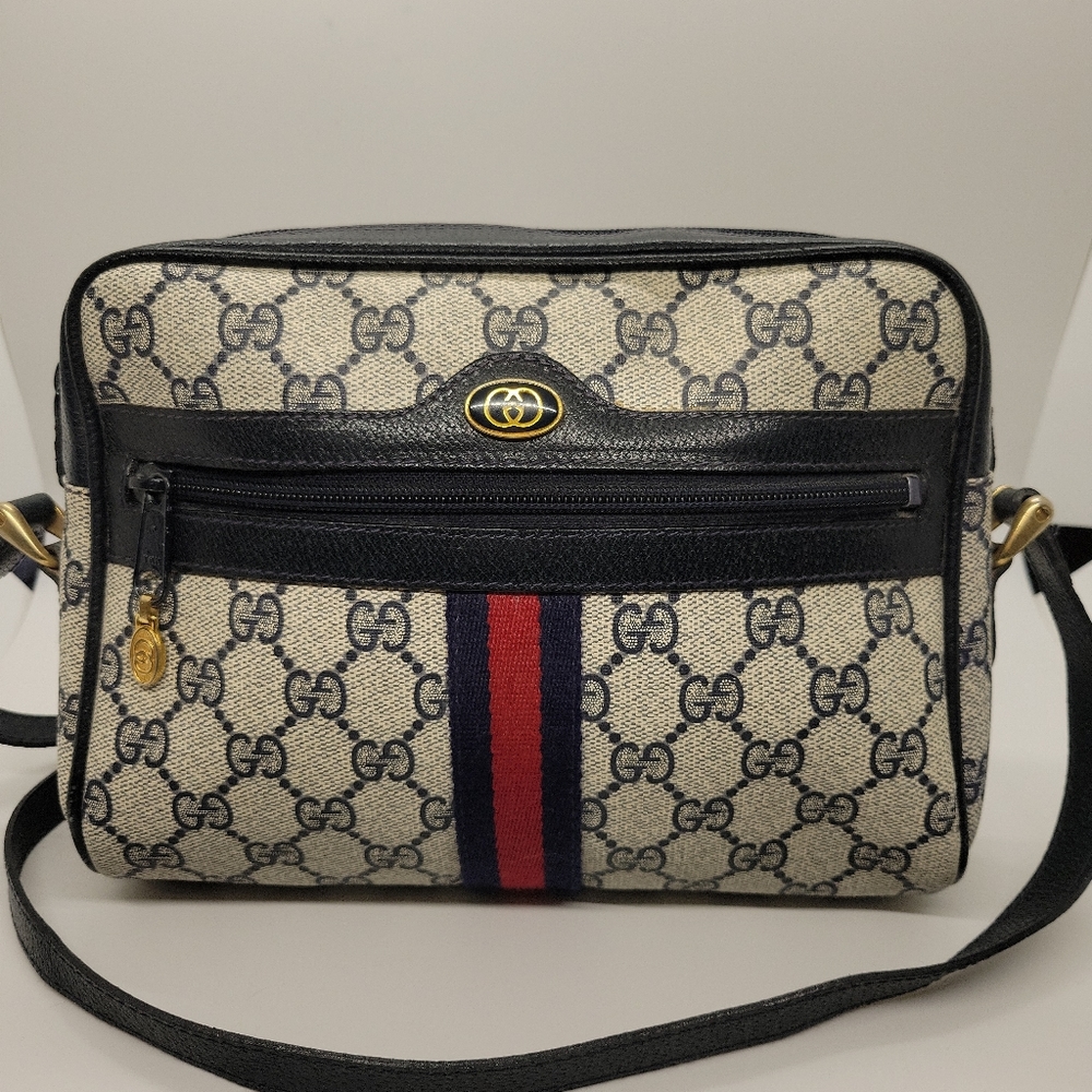 GUCCI GG Monogram Supreme Ophidia Web Bag Crossbody Purse W/ COA